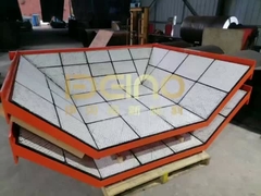 ألومينا شاشة ارتداء الغطاء الصناعي السيراميكي المركب الغطاء المطاط